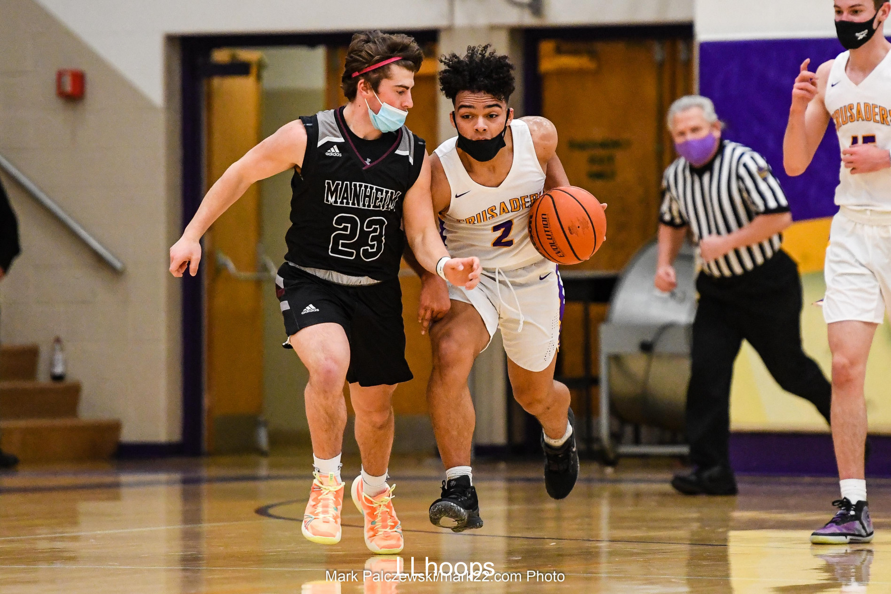 2021 Manheim Central at Lancaster Catholic Boys Basketball