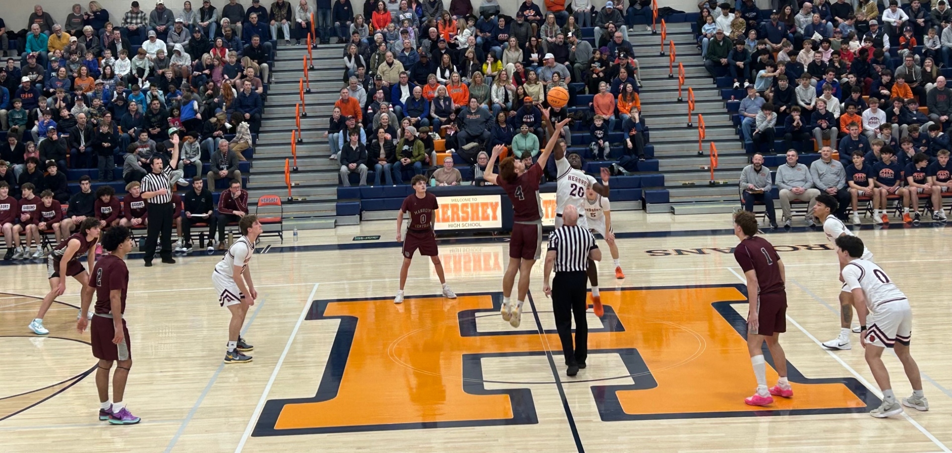 Hershey Opens Up Defense Of District 3-5A Title By Riding Second Half Surge, Sweeney’s 29 Points, Past Manheim Central In Opening Round Tilt