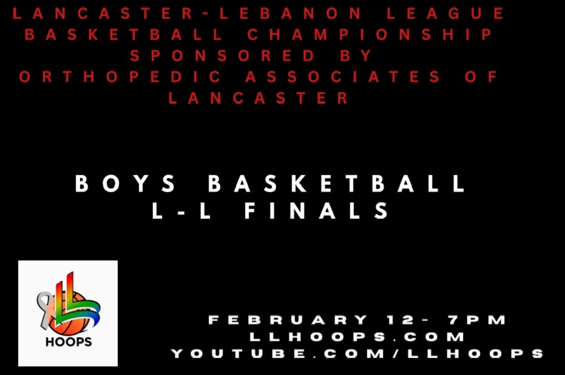 Lancaster-Lebanon League Boys Championship Game Presented By Orthopedic Associates Of Lancaster (LLHoops Livestream): REPLAY